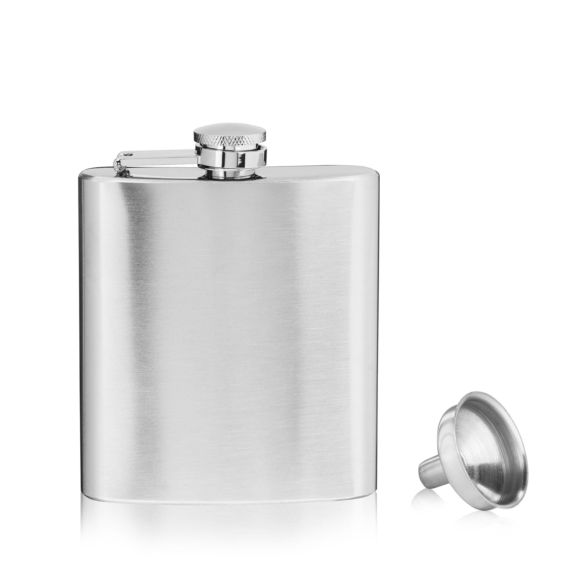Get True Silver Flask Stainless Steel Flask with Screw Top for