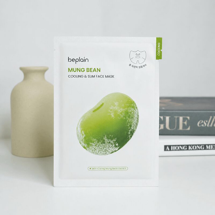 beplain碧菲音绿豆冰感下半脸面膜10pcs 1 盒