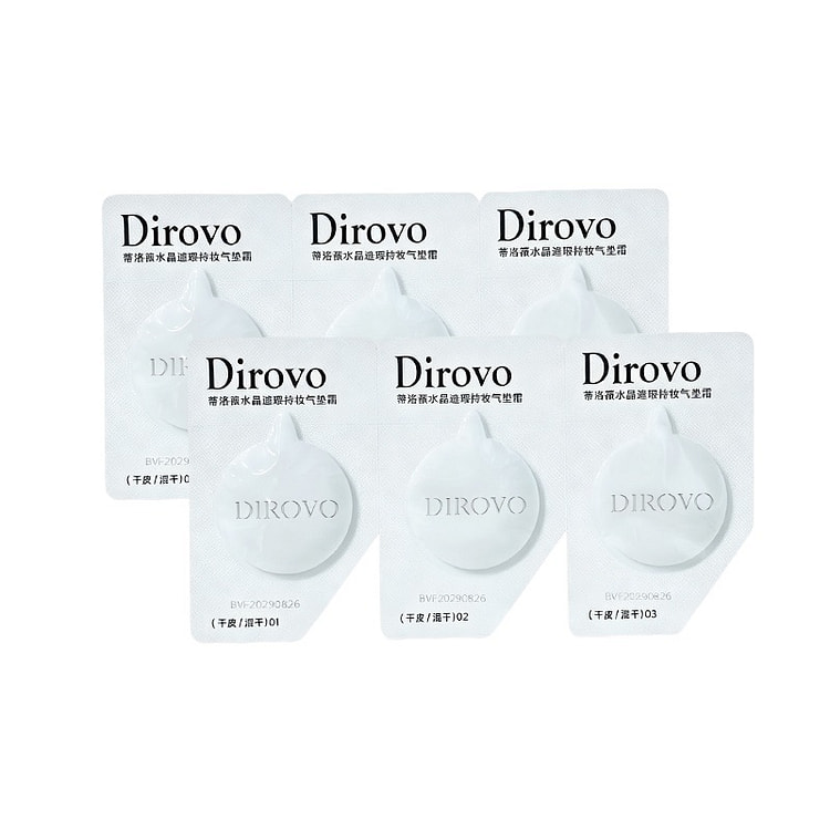 Dirovo Crystal Concealer Cushion Sample Dry Skin 6 pack