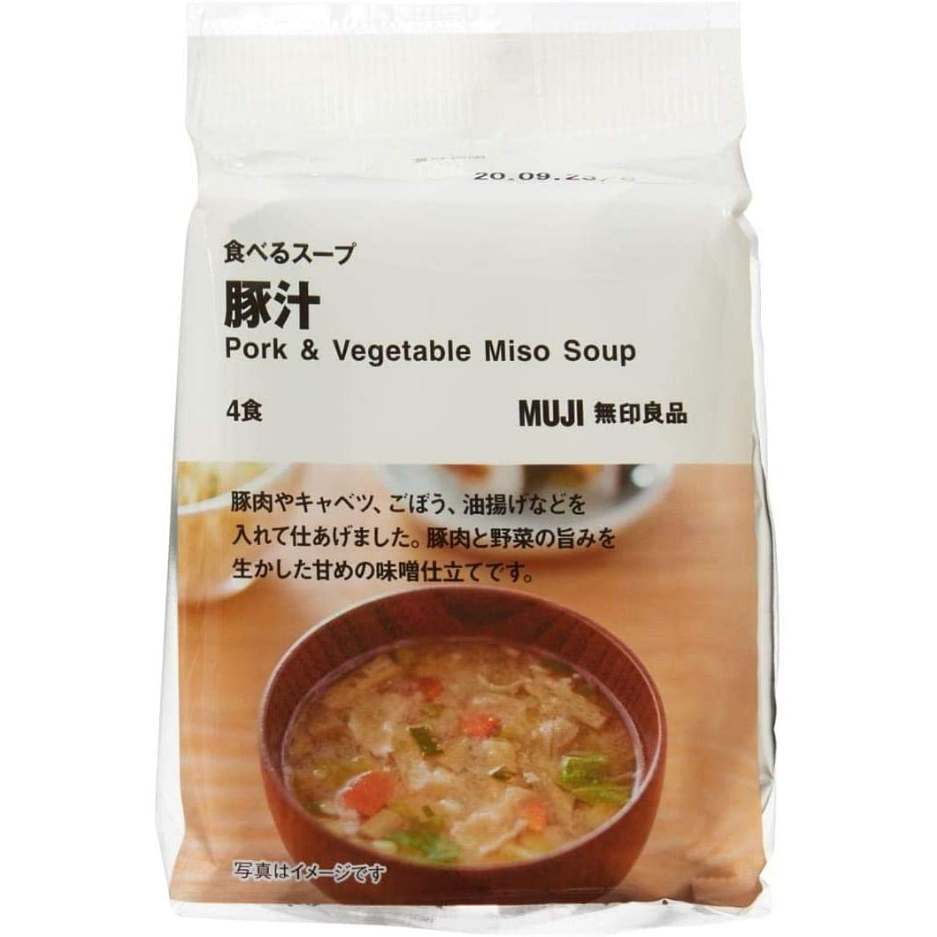 MUJI Freeze Dried Miso Soup Pork Vegetable Butajiru Instant Dietary Japan 44.4g 1 bag 1 份