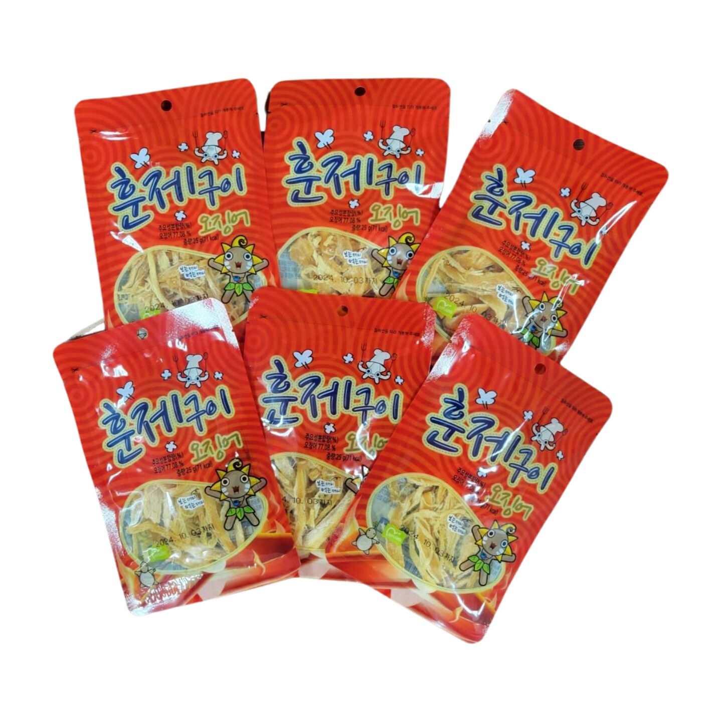 Get Tasty Dried Squid Snack(Smoked Flavored) [0.88oz X 6Bags] Delivered