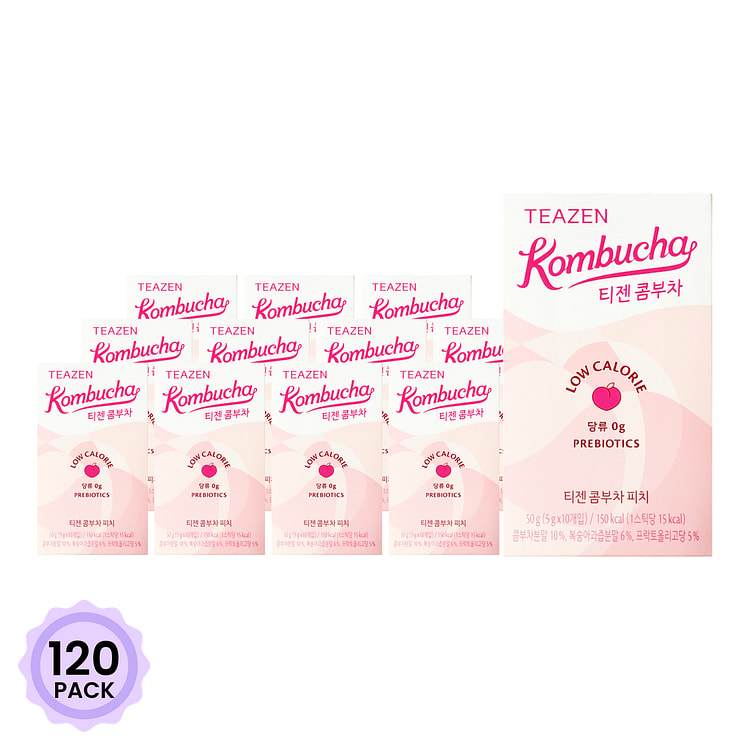 Teazen Kombucha Tea, Zero Sugar, Sparkling Fermented Powdered Mix Beverage 