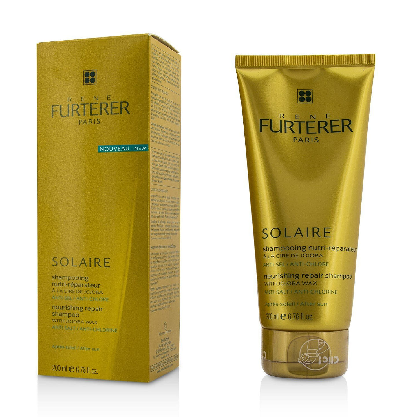 Rene Furterer Solaire Nourishing Repair Shampoo with Jojoba Wax – After Sun 200ml/6.76oz 200 ml