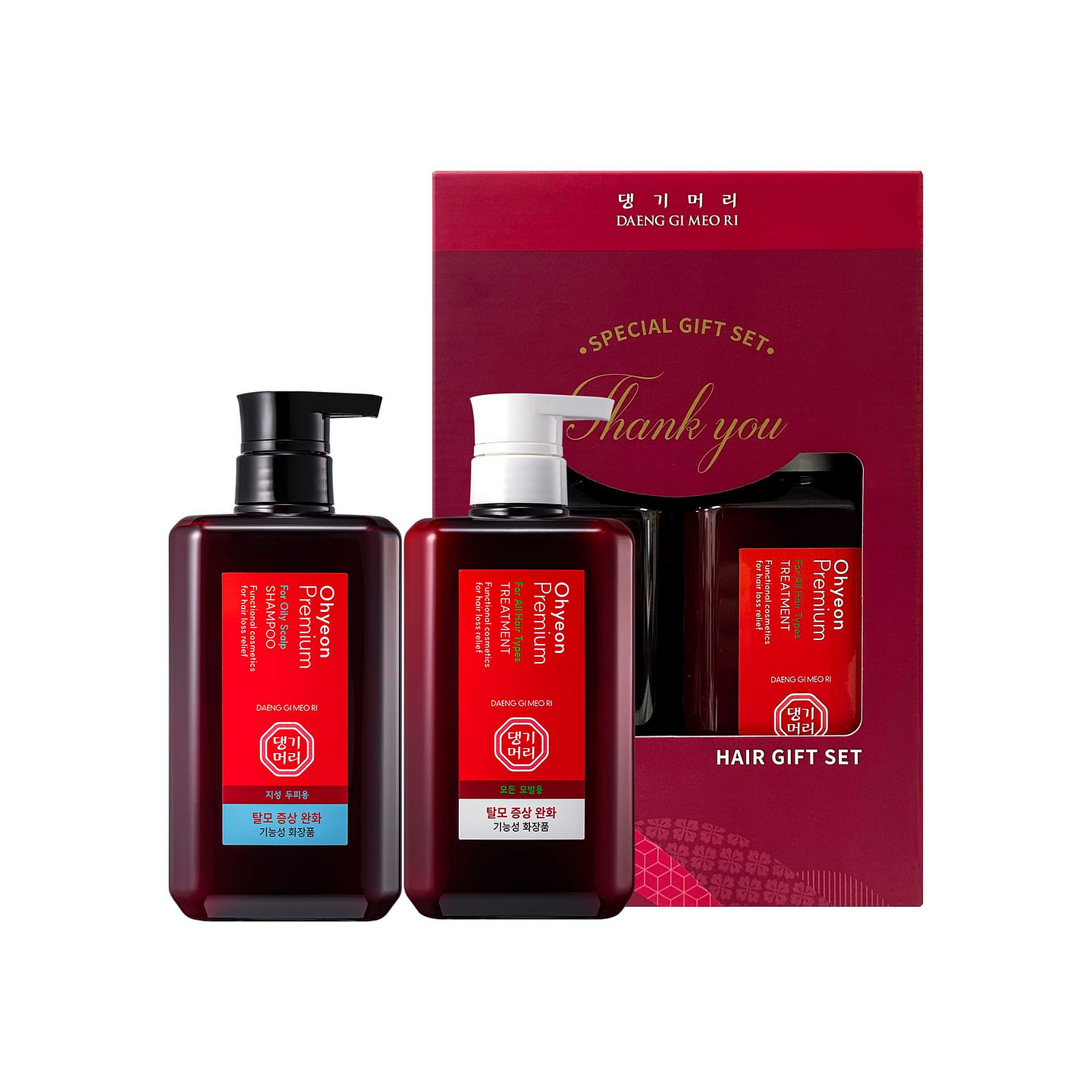 Ohyeon Oily Scalp Shampoo + Treatment Set 500ml 1000 ml