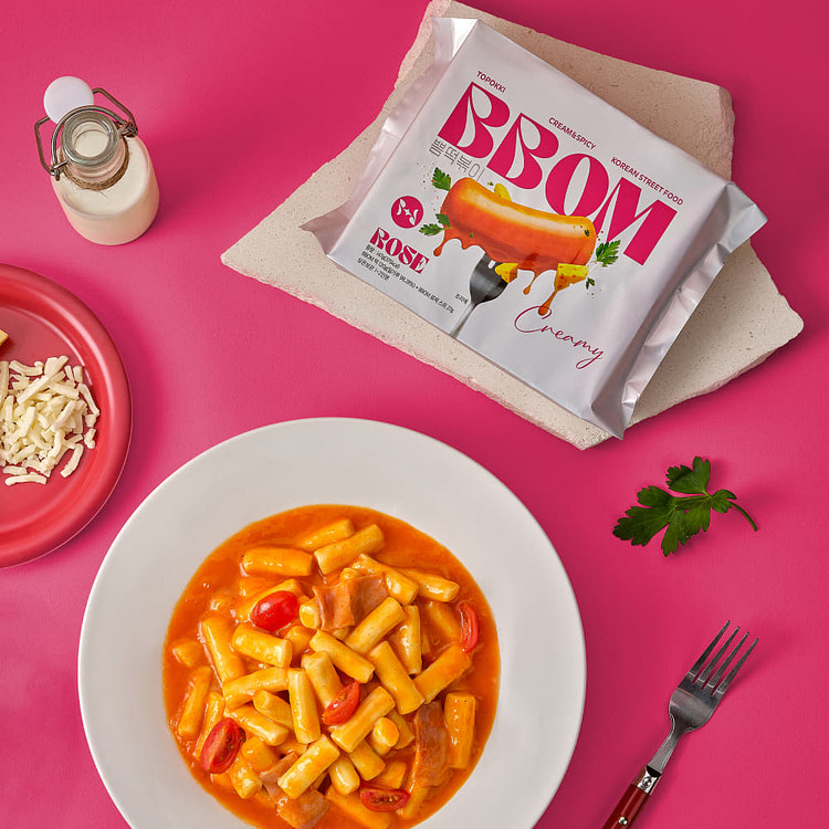 Bbom Tteokbokki Wheat Tteokbokki Rose 147 g