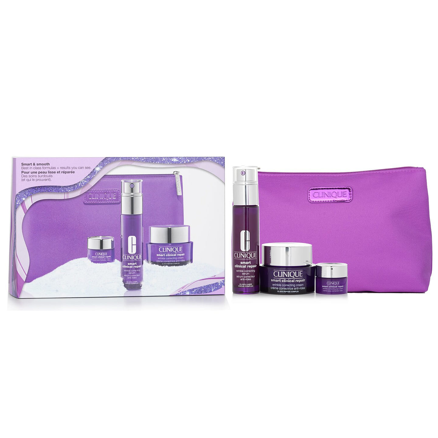 Clinique Smart & Smooth Skincare Set: 3pcs+1bag 3 g