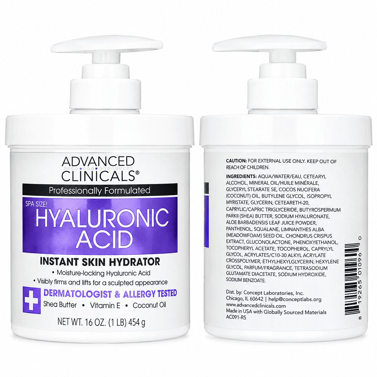 Hyaluronic Acid, Instant Skin Hydrator 16 oz, 454g 1 pack