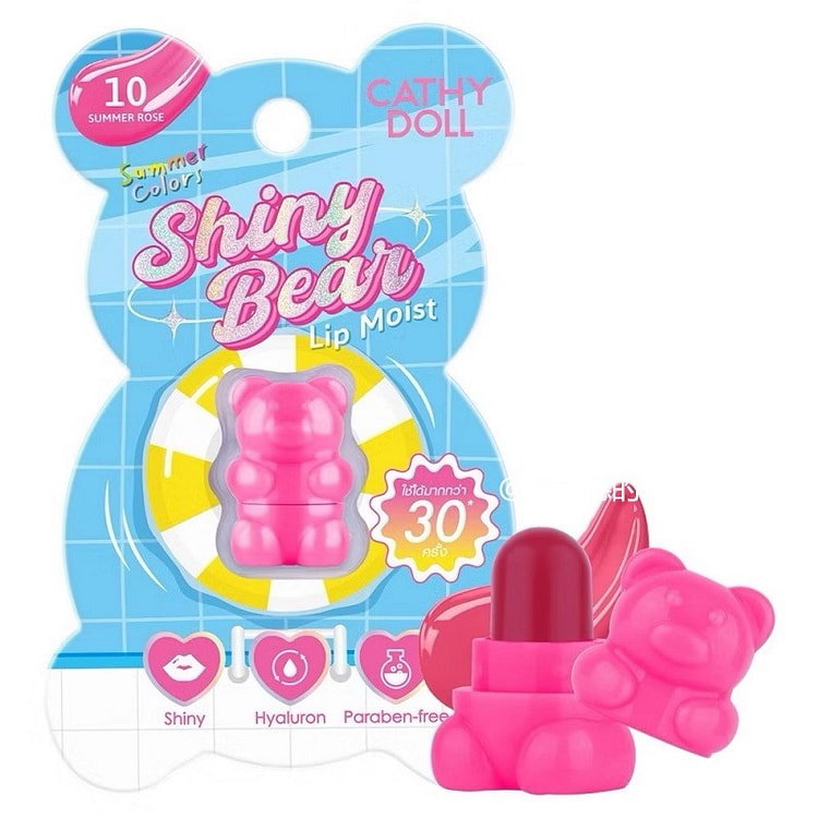 Cute Bear Lip Balm Lipstick -10 Summer Rose 1Pc 1.1 g