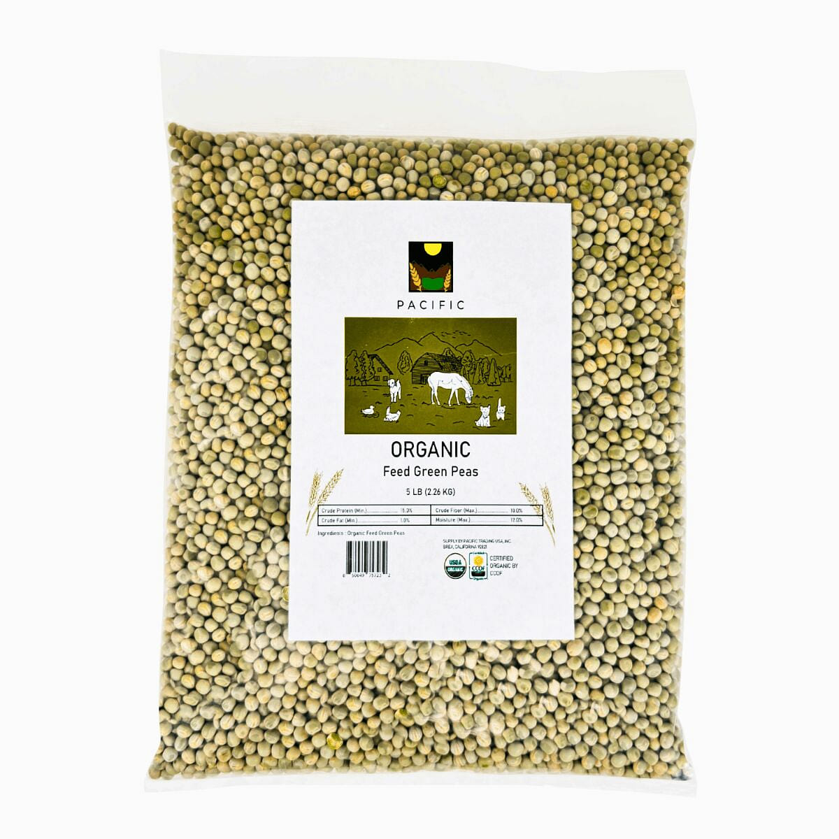 PACIFIC Pet Food Organic Green Pea (5lb Pack) 5 lb