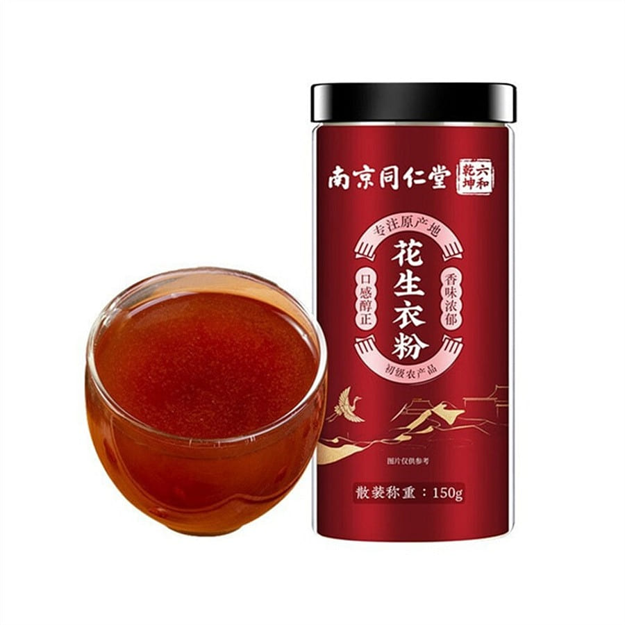 南京同仁堂 花生衣粉破壁磨粉花生皮中药材血小板低花生衣 150g/罐 150 克
