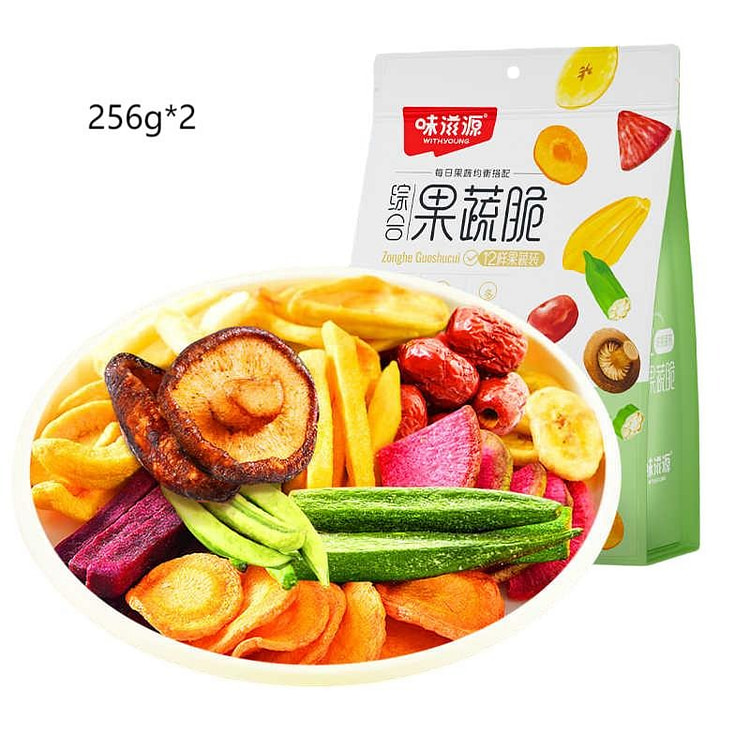味滋源果蔬脆蜜饯即吃混合果蔬脆片零食258g*2