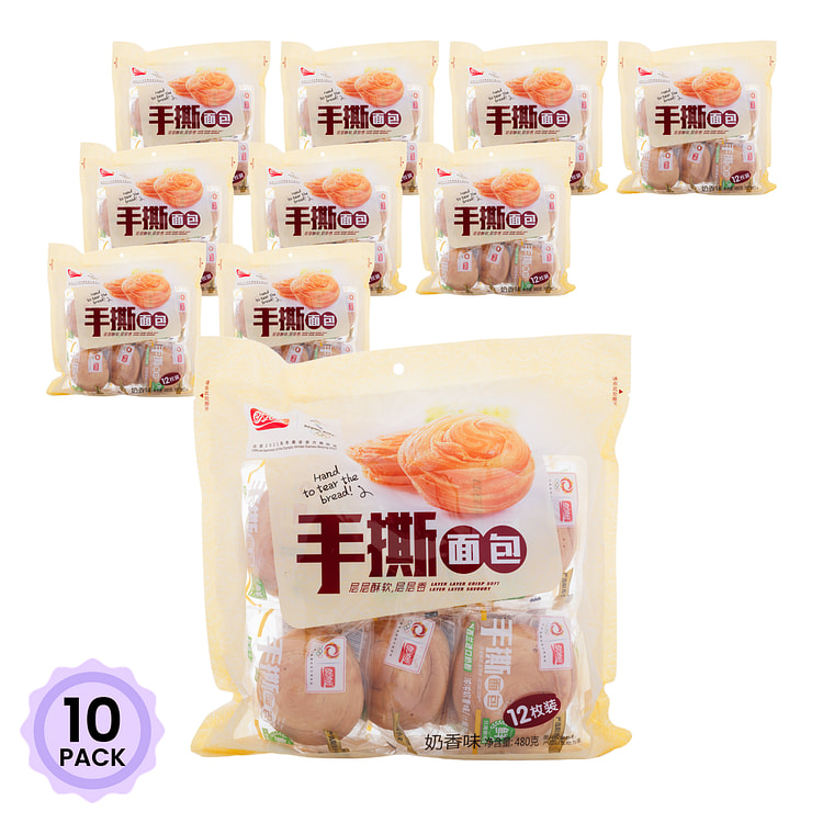 盼盼 手撕面包 12个 480 克*10 包