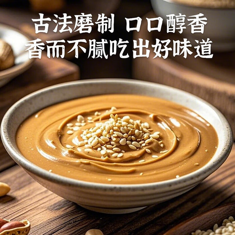 古松纯石磨磨制芝麻酱 300g 320 克