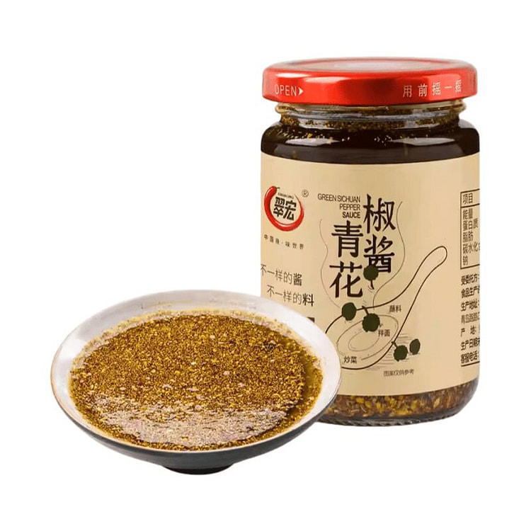Cuihong Green Sichuan Pepper Sauce 200g*1 jar 200 g