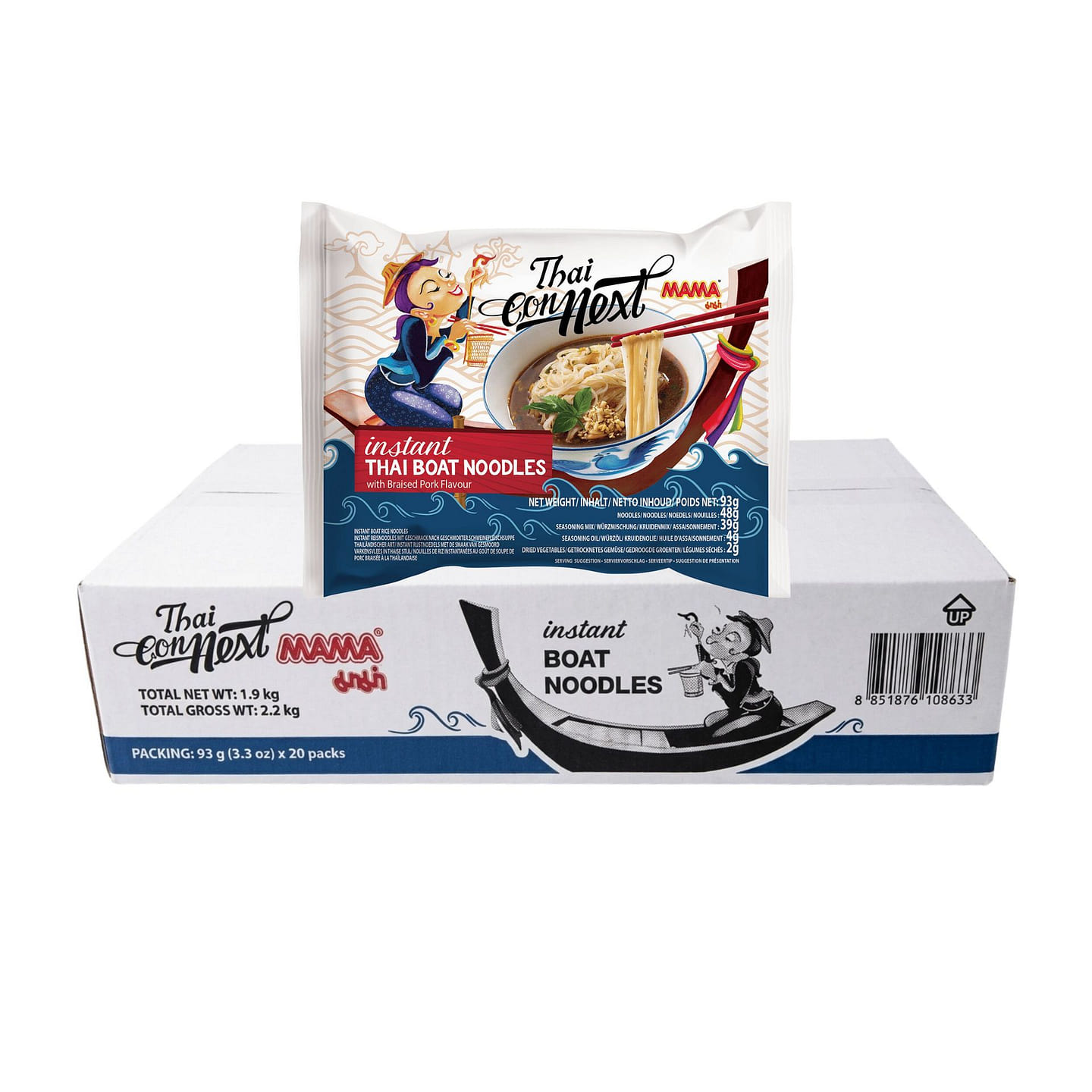 [MAMA] Thai Connext Instant Boat Noodles Packof 20 1860 g