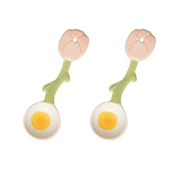 Tulip shaped spoon Set of 2 2 count