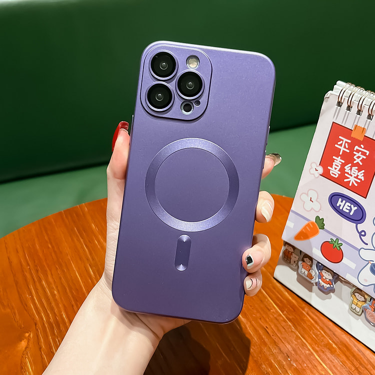 iPhone 16 plus 电镀磁吸手机壳 暗夜紫