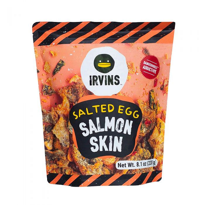 IRVINS Salted Egg Salmon Skin 210g 1 count