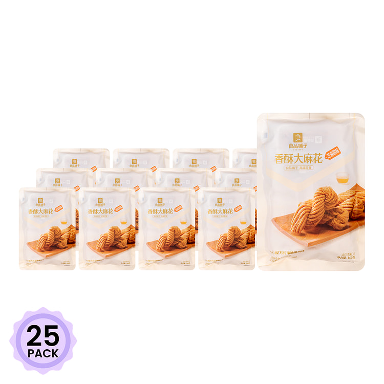 良品铺子 香酥大麻花 芝麻甜味 160 克*25 包