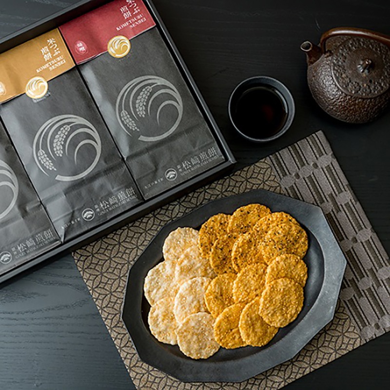 Japan Ginza matsuzaki Senbei Assortment 36PCs (Salt, Miso, Soy Sauce 12PCs each) 1 box