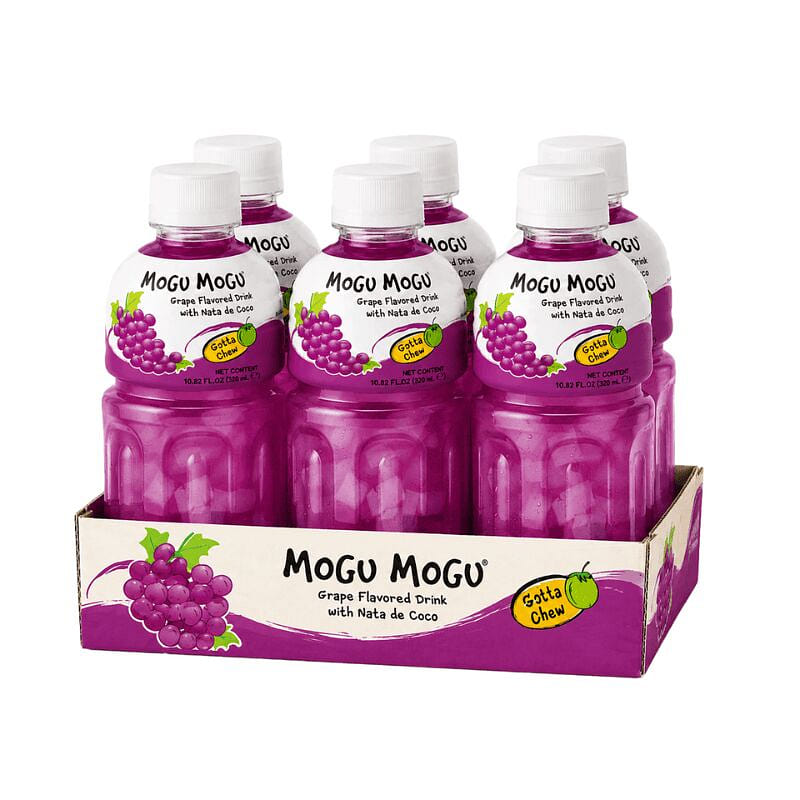 Mogu Mogu Grape Nata de Coco 10.8 oz 6 bottle