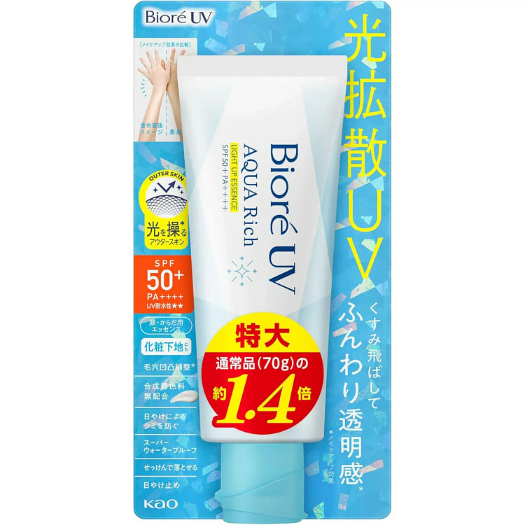 KAO Biore UV Aqua Rich Light Up Essence Large 100g 1 each