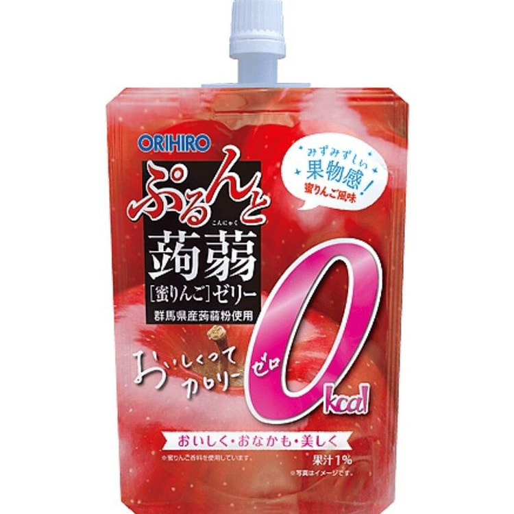 ORIHIRO 0 Calories Jelly Honey Apple Flavor 130 g