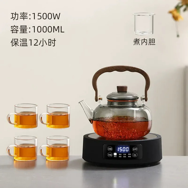 110v电陶炉 迷你煮茶器电热茶炉 黑色+五指黑壶 1 份