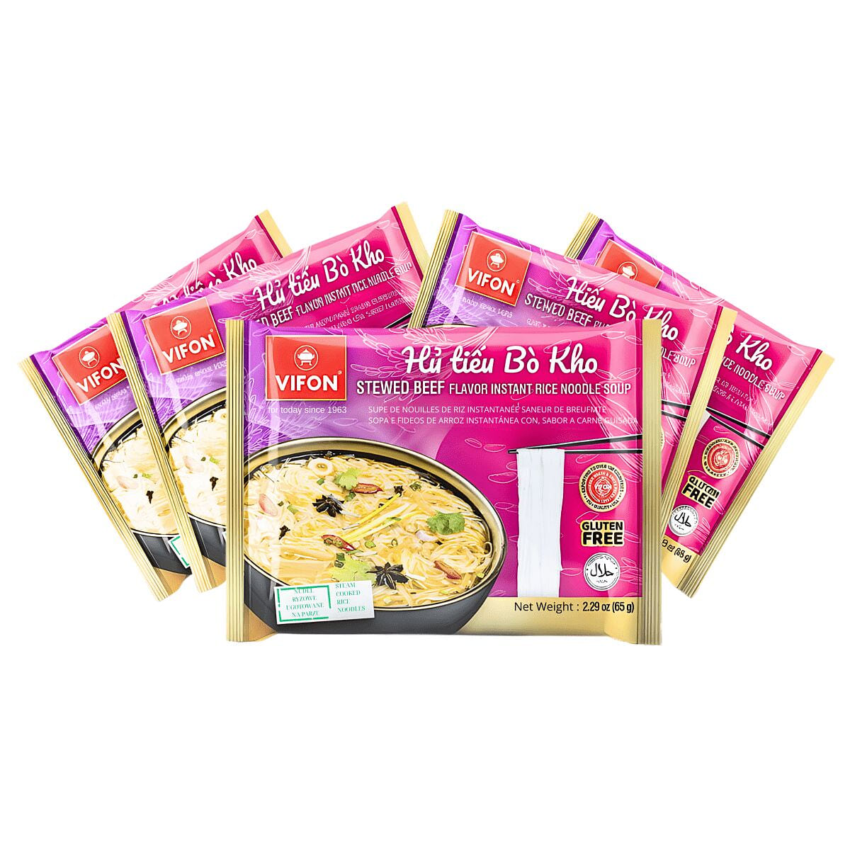 [VIFON] Hu Tieu Stewed Beef Noodles- 2.29 oz*5 pack
