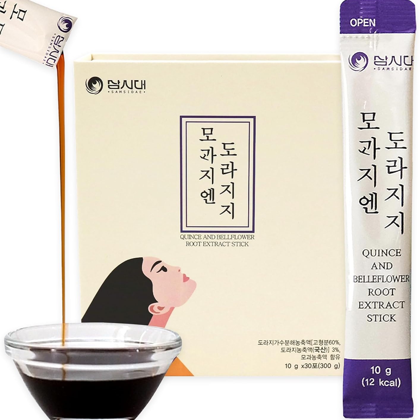 Korean Bellflower Root Extract, Pear and Quince (10g X 30 Stick Pouches) 300 ml