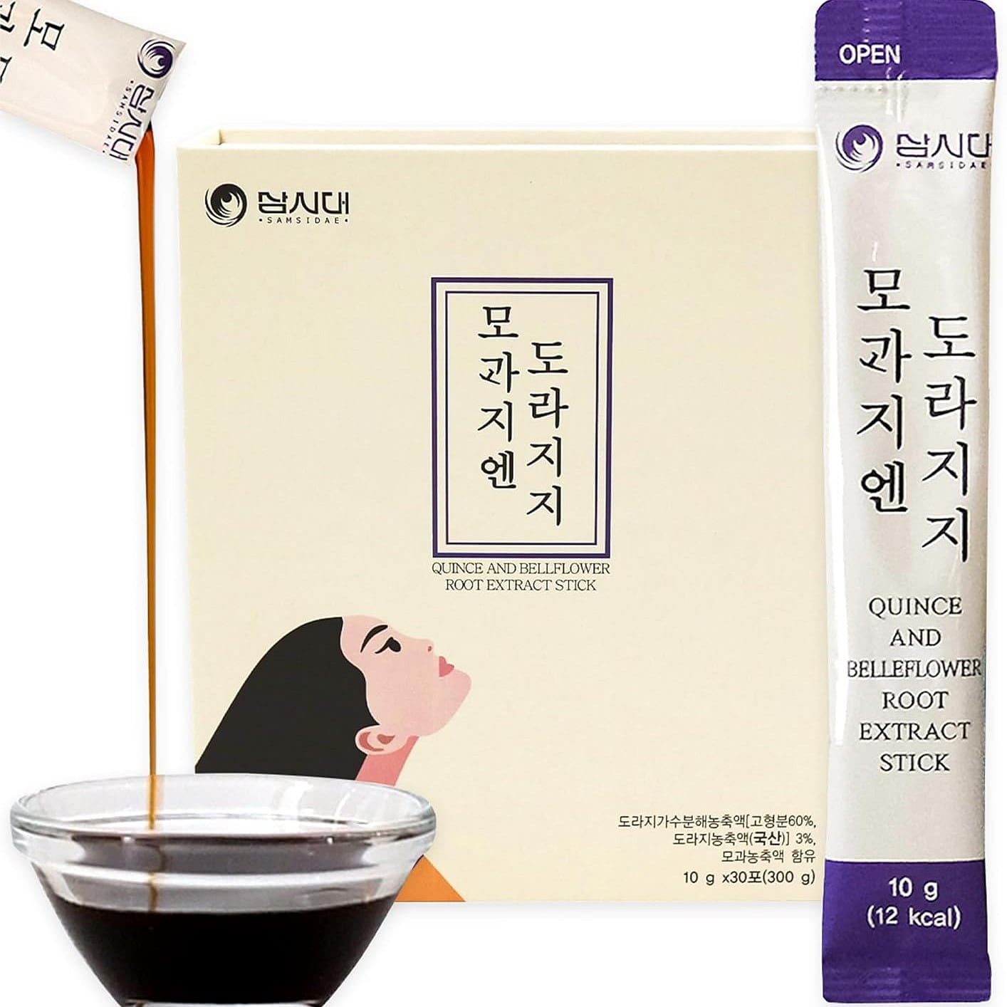 Korean Bellflower Root Extract, Pear and Quince (10g X 30 Stick Pouches) 300 ml