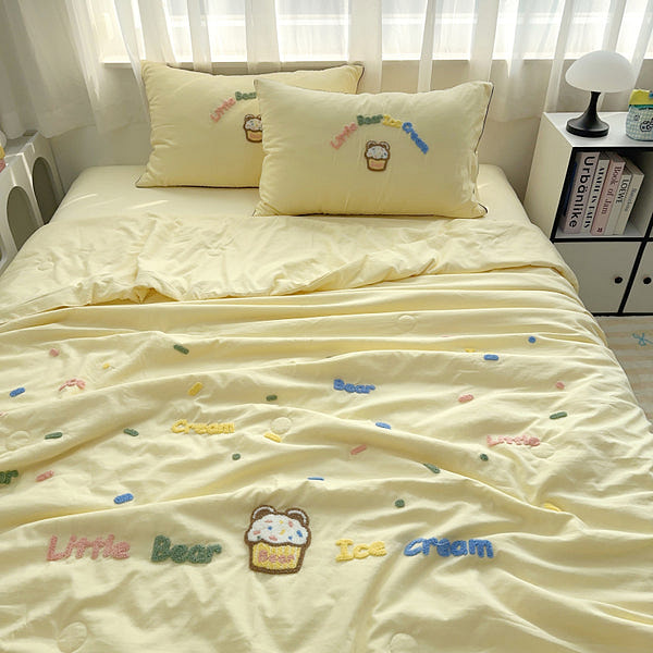 Ice Cream Cooling Quilt (Only) Queen Size Yellow