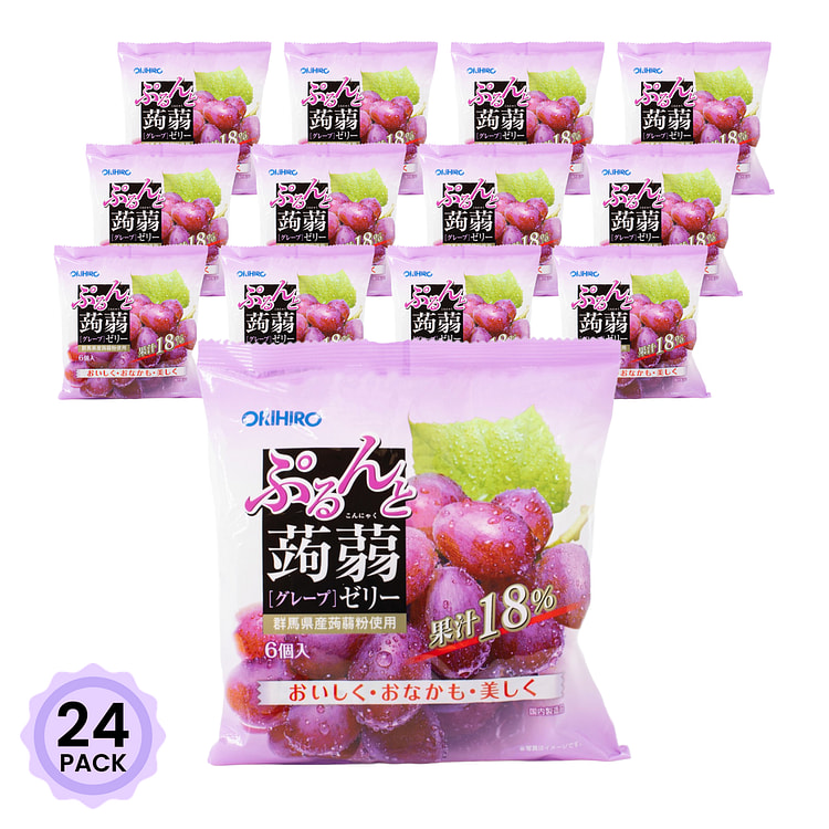 Orihiro 低卡高纤蒟蒻果冻 紫葡萄味 6个 120 克*24 包