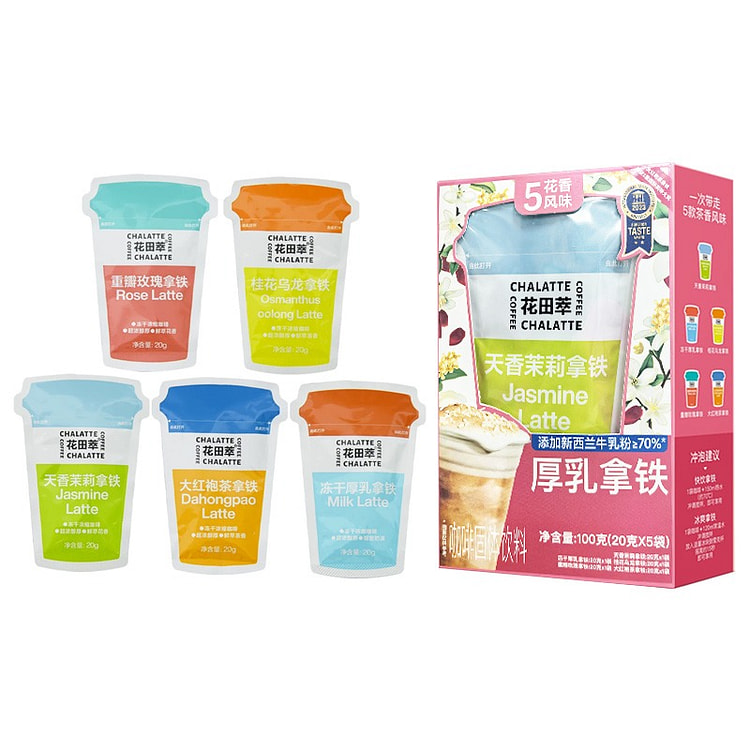 CHALATTE RichMilkLatte 5FloralFlavor InstantCoffee 100 g