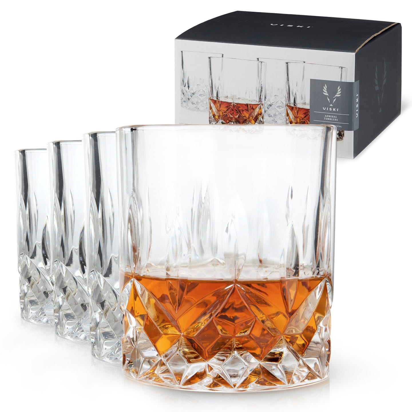 Admiral™ Crystal Tumblers set of 4 by Viski® 9 fl.oz