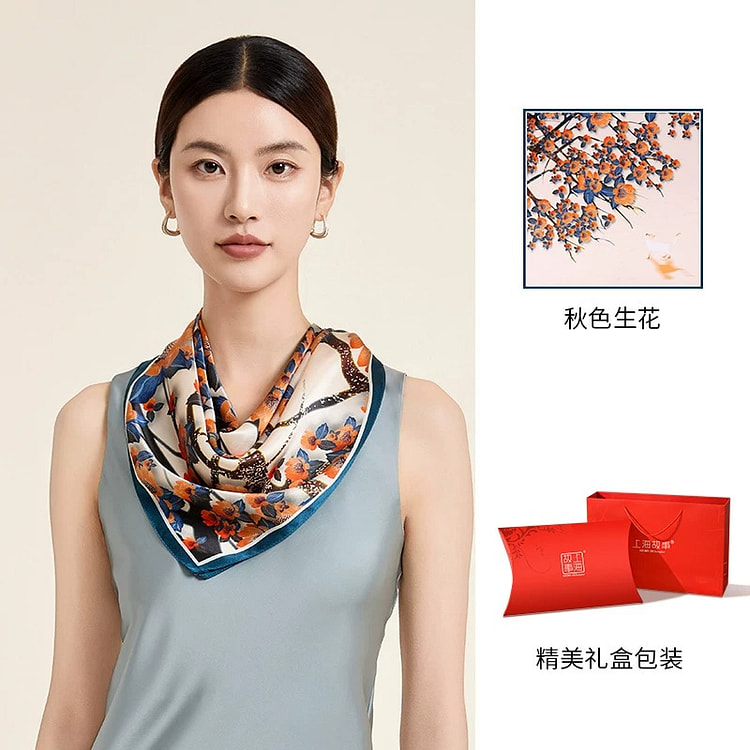 SKIL OF Hangzhou Scarf (Autumn Blooms) 1 count
