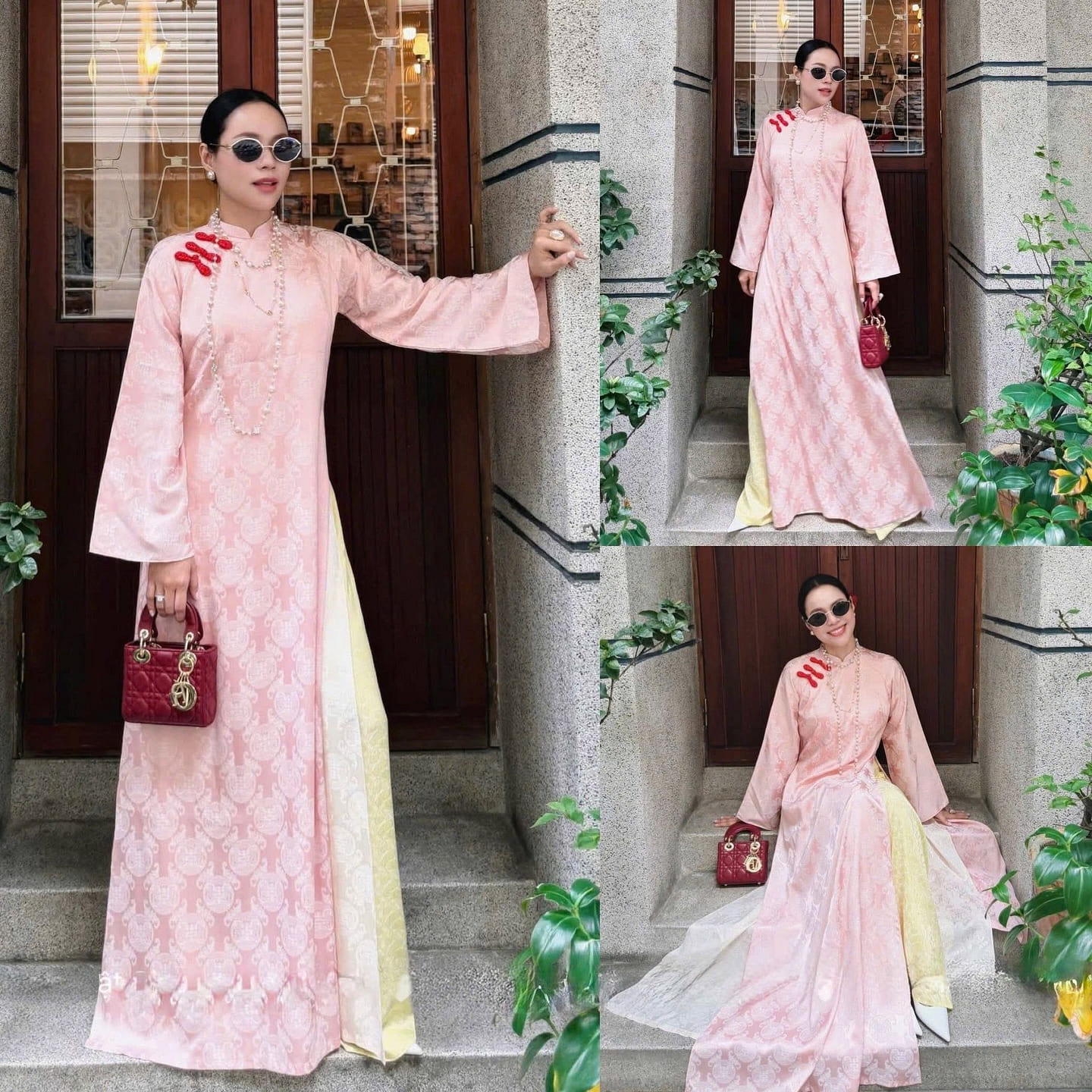 Cocolili Size L M255 Silk Ao Dai (With Pant) 1 each