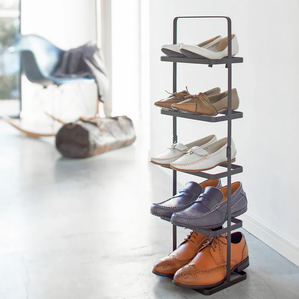 Shoe Rack (31" H) - Steel Black 1 ส่วน