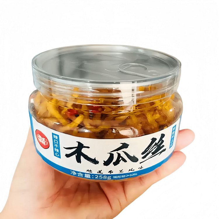 鱼乐味视大瓶木瓜丝258gx1瓶萝卜丁黄瓜开胃下饭 258 克