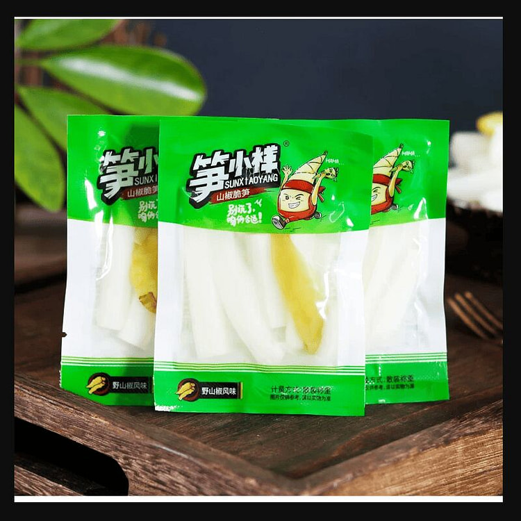 网红解馋零食笋小样山椒脆笋泡椒笋条片21克*10袋 210 克