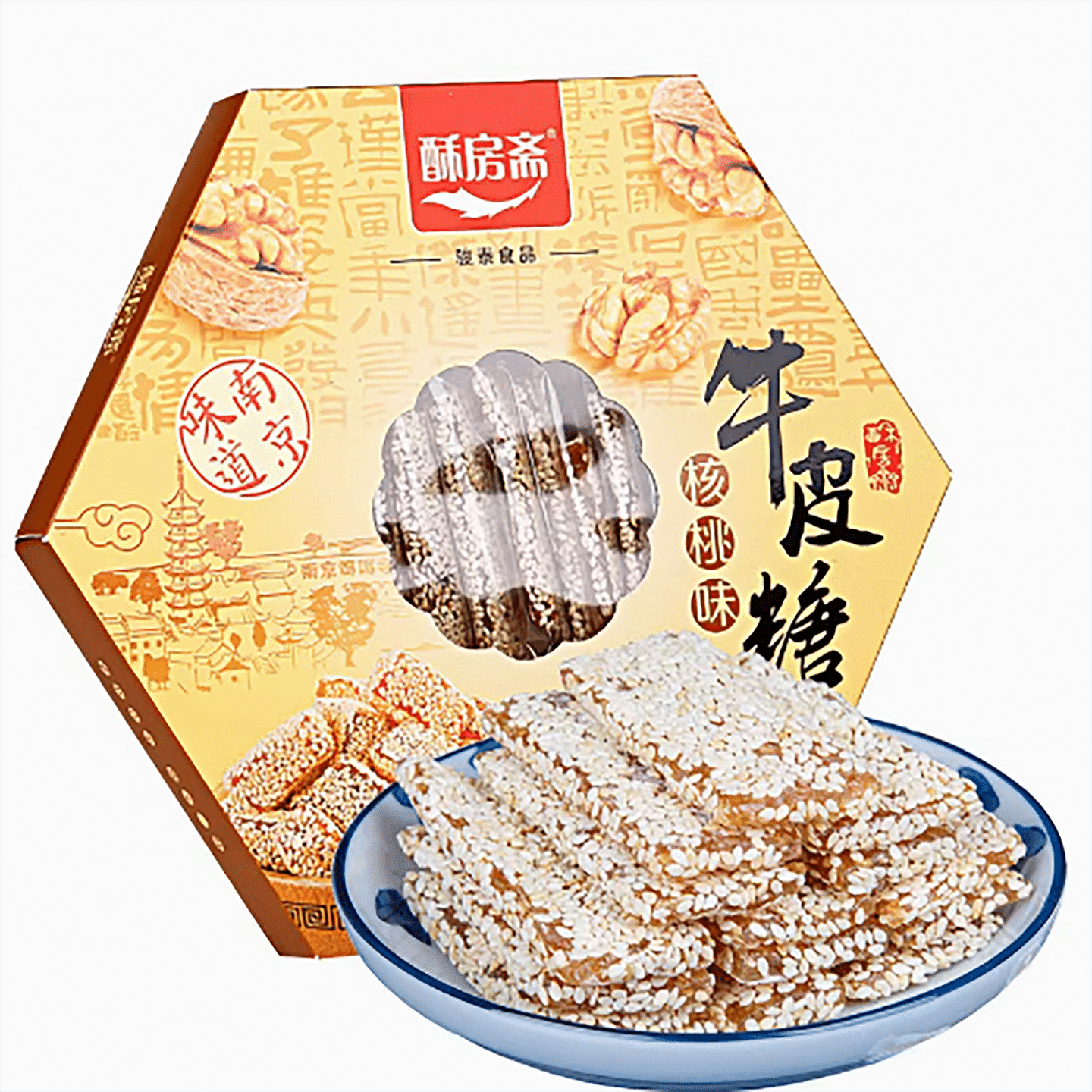 Nanjing specialty snacks cowhide rolls osmanthus sesame cowhide candy 280 g