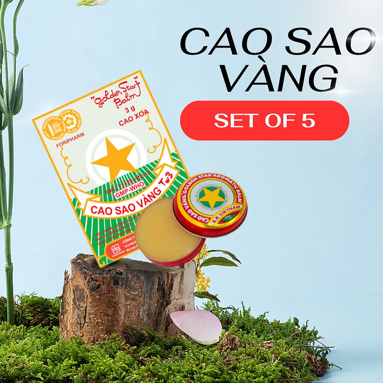 Five-piece set - Vietnam Golden Star Ointment