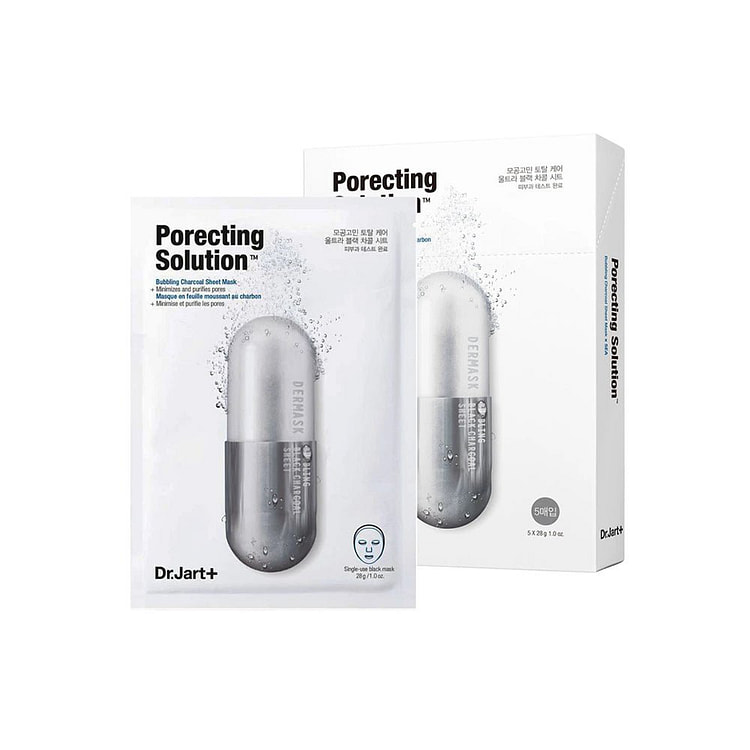 DR JART+ Dermask Ultra Jet Porecting Solution Bubbling Charcoal Sheet Mask 