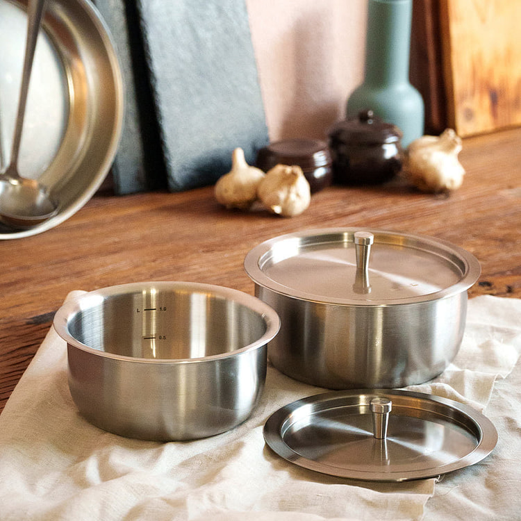 316Ti Triple-Layer Stainless Steel Pot 18cm 1 pack