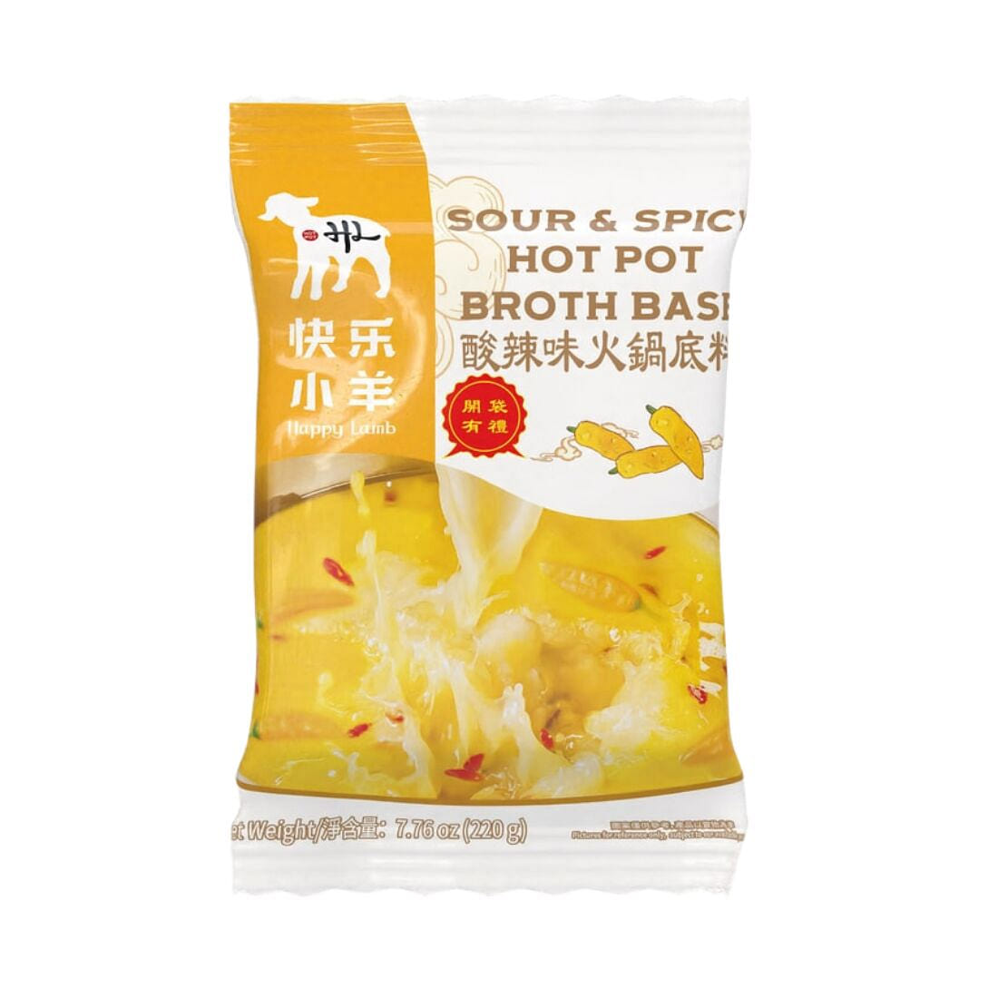 快乐小羊酸辣味火锅底料 220 克