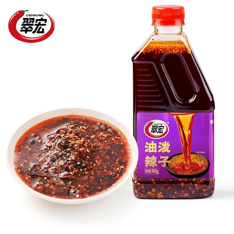 Cuihong Spicy Chili Oil 400g*1 Bottle 1 bottle