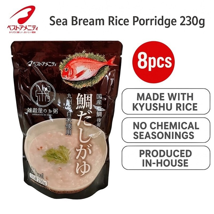 Best Amenity Sea Bream Rice Porridge 230g 8pcs