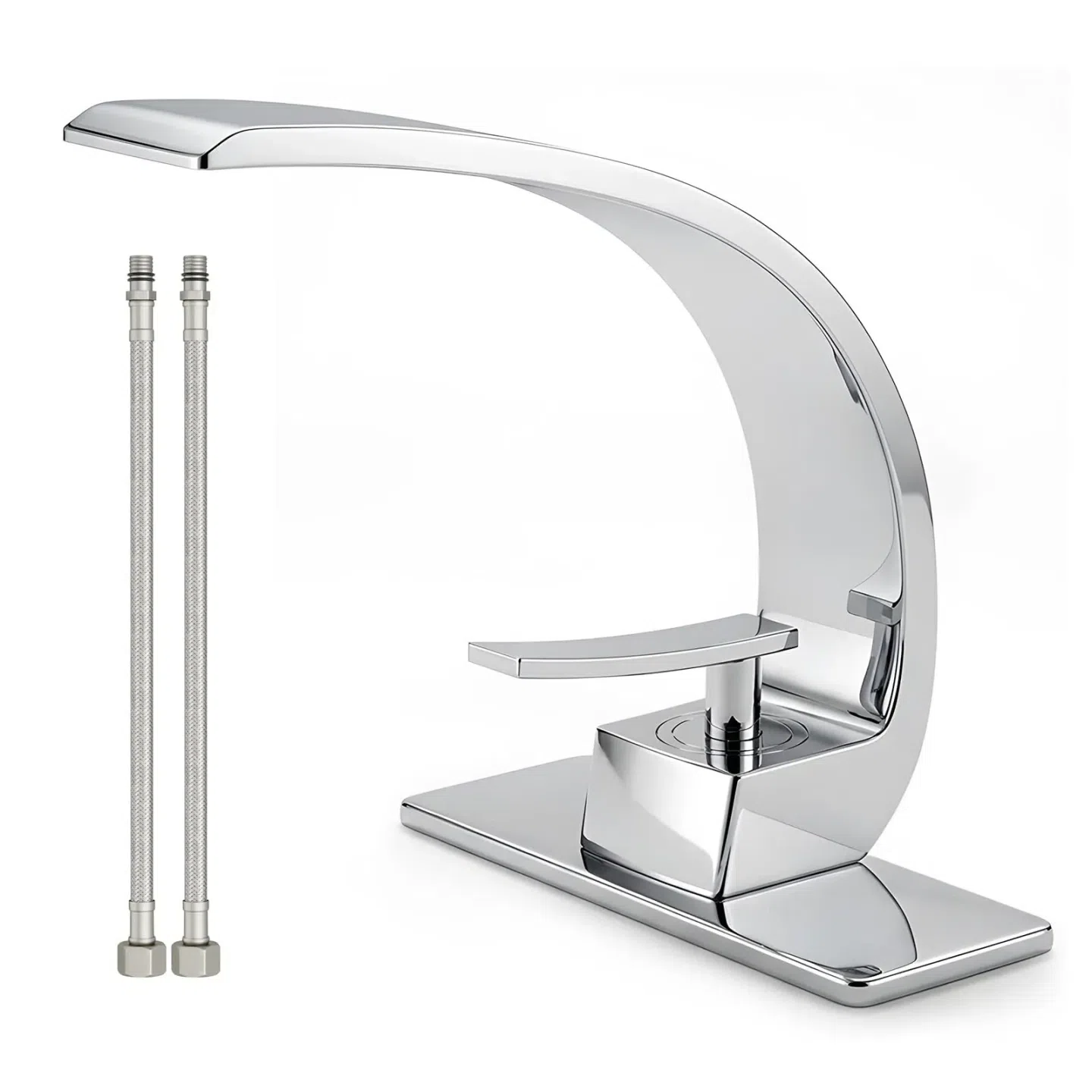 Bathroom Sink Faucet Modern Single Hole 1-Handle 1 count