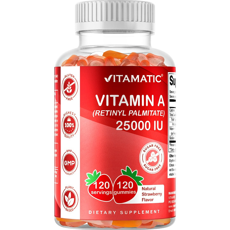 Sugar Free Vitamin A 25000 IU - 120 Gummies