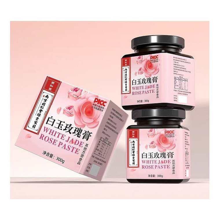 北京同仁堂 白玉玫瑰膏 肌肤养生 300g*1瓶